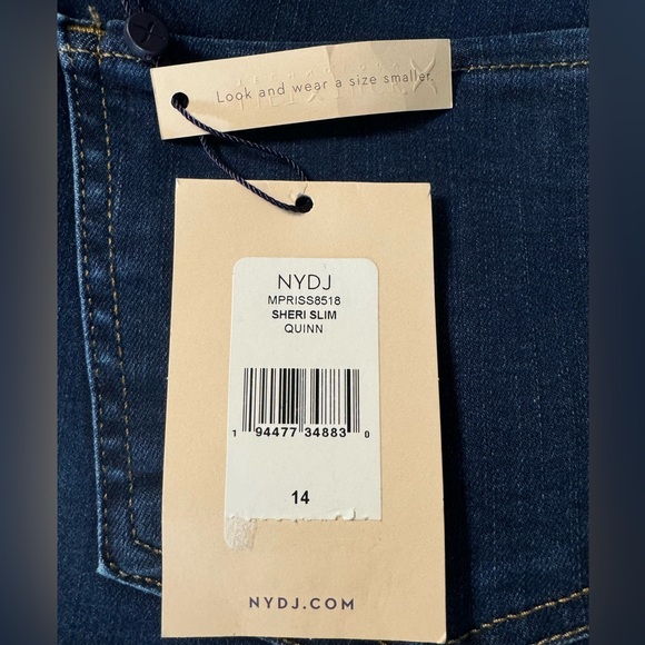 NYDJ Sheri Slim Jeans in Quinn Size 14 NWT - Picture 12 of 17
